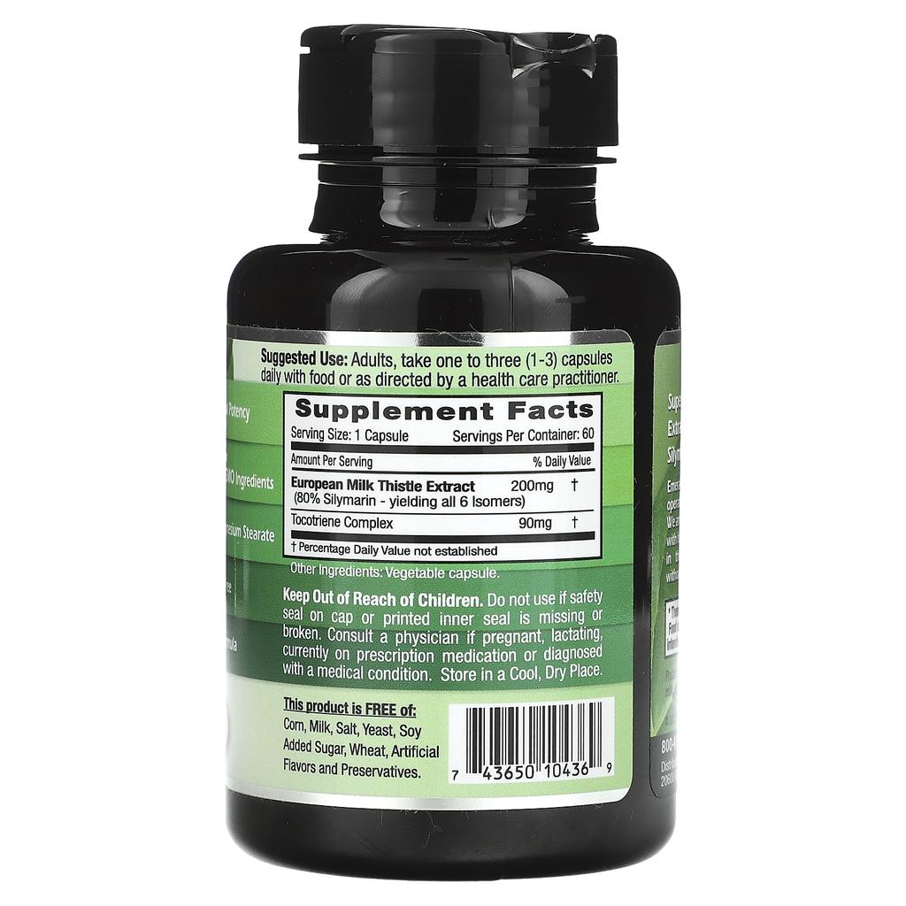 European Milk Thistle, Veggie Capsules 60