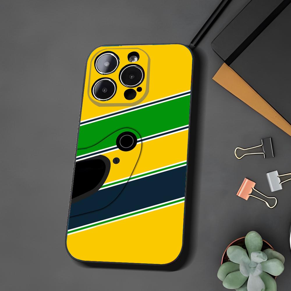 Ayrton S-Senna H-Helmet F-F1 Racing Phone Case For Iphone 15 11 13 14 Pro Max 7 8 Plus X Xr Xs Max Se2020 12mini Cover Case