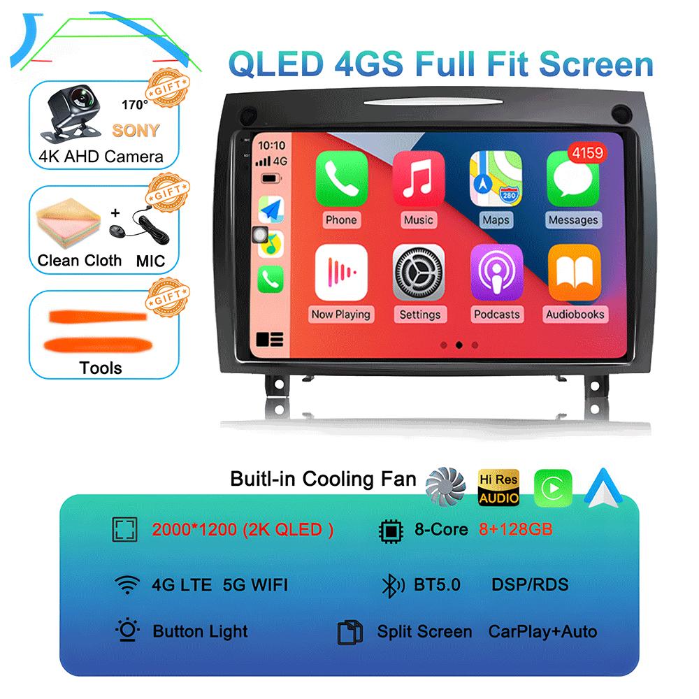 Android 14 For Mercedes Benz SLK class R171 SLK200 SLK280 SLK300 2000-2011 Car Radio Multimedia Video Player Navigation GPS