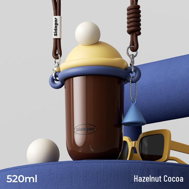 

Portable Insulated Straw Water Bottle for Women 520ML