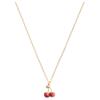 Cherry Pendant Necklace Women Necklace Gold Red CAA18-GDRD