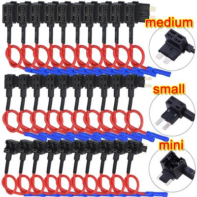 12V 24V Car Fuse Blades Holder Circuit Adapter Protector Splitter ATM APM Tap Micro Connector Truck Automobile Accessories