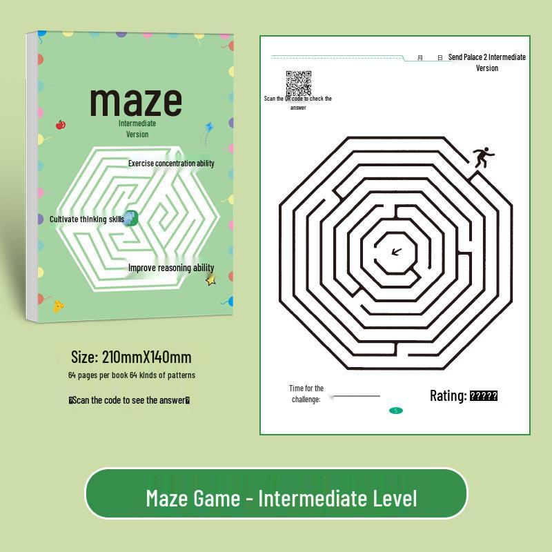 Kids' Maze Challenge: Intelligence Boosting Puzzle Book for Elementary Students
