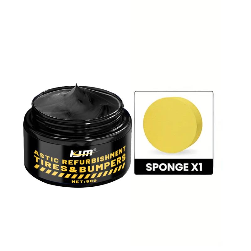 Versatile Car Restoration Cream - PE Material, Shiny Finish Enhancer for Plastic Parts & Tires, Black Restoration Solution for