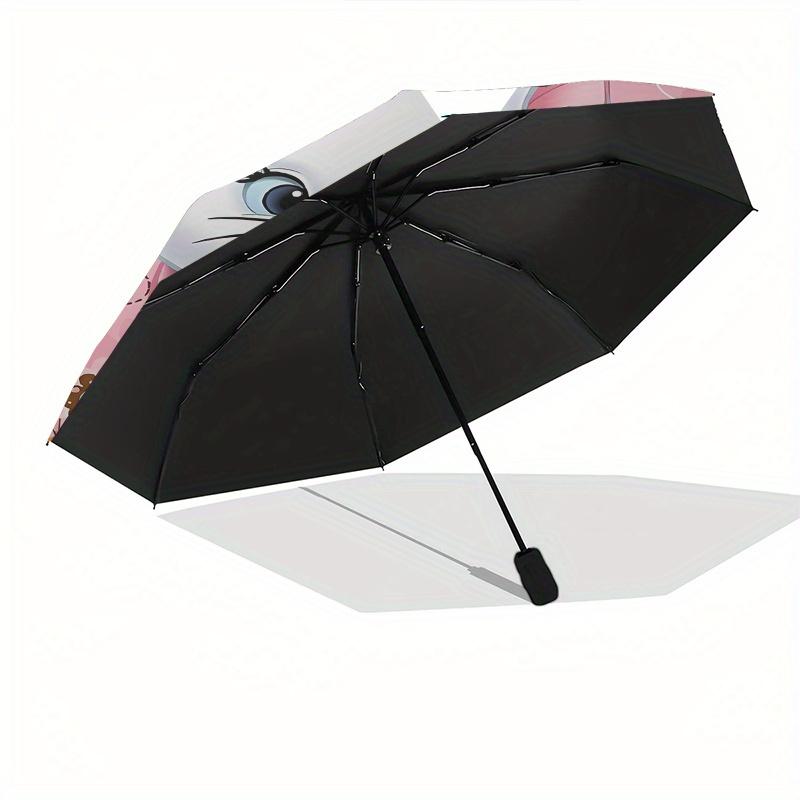 Disney Marie Cat Automatic Opening and Closing Umbrella, Compact Travel Umbrella, Lightweight and Portable, Suitable for Beach Commuting Bus