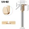 T Slot Semi Round Flat Bottom Router Bit Suitable for Woodworking Bending and Slotting Smooth Cutting Accurate Grooving