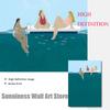 Schwimmer Leinwand Malerei Meer Ozean Beruhigende Poster und Drucke Moderne Dekoration Sommer Wand Kunst Bilder für Wohnzimmer Dekor