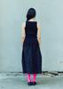 Cookies Dot Jacquard Flare Banding Skirt (Black)