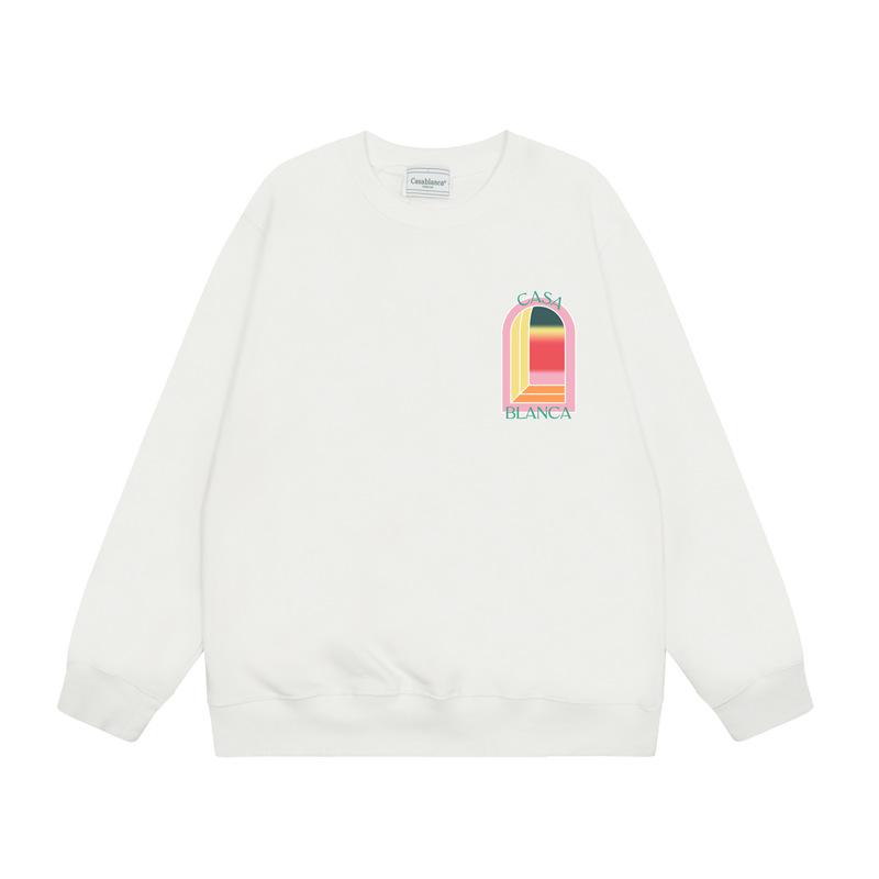Casa spring and summer fantasy door starry sky castle casa letter long sleeve crew neck sweater couple T-shirt men and women couples