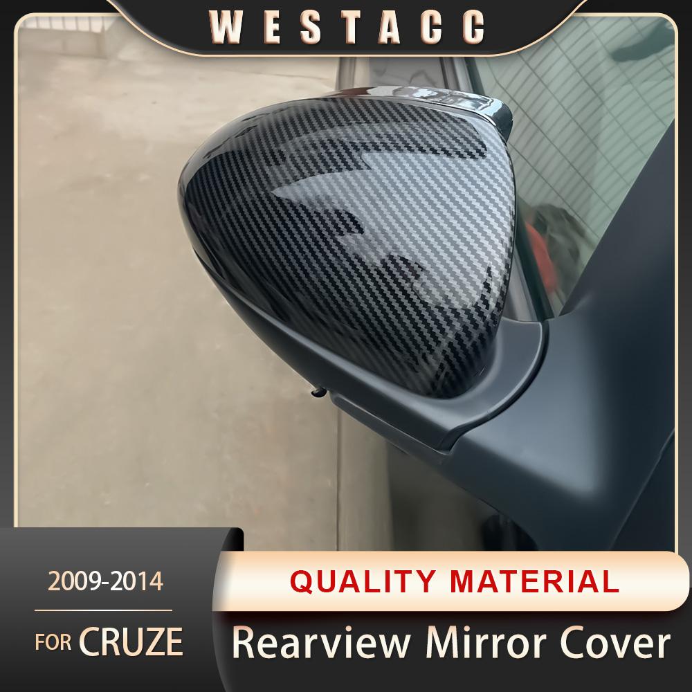 2 Stücke Kohlefaser Auto Rückspiegel Abdeckung Dekoration Aufkleber Trim für Chevrolet Cruze 2009-2014 Seitenspiegel