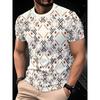 T-shirt da uomo alla moda con stampa 3D a maniche corte