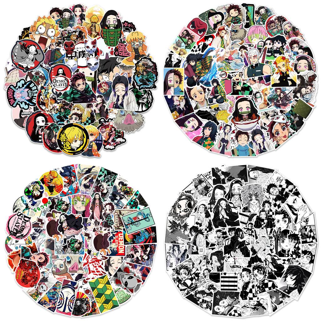 50 Photos/100 Photos Anime Demon Graffiti Stickers Car Travel Box Flat Kettle Decoration Stickers Waterproof