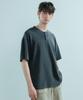 LOGSTORE Waffle Henley Neck Washed T-Shirt