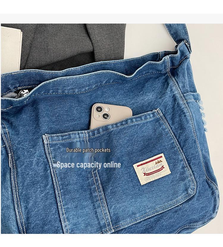 2024 Women's Large Capacity Denim Tote - Casual Shoulder Crossbody Bag for Everyday Use