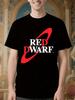 Graphic - Bold Red Dwarf Print - Black Tee with Red Lettering T-shirt