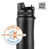 800ml Duo Sport Edelstahl Wasserflasche | ISI-zertifiziert Hergestellt in Indien | Doppelwandige Vakuumisolierte Flasche | für Büro, Schule, Fitnessstudio & Reise