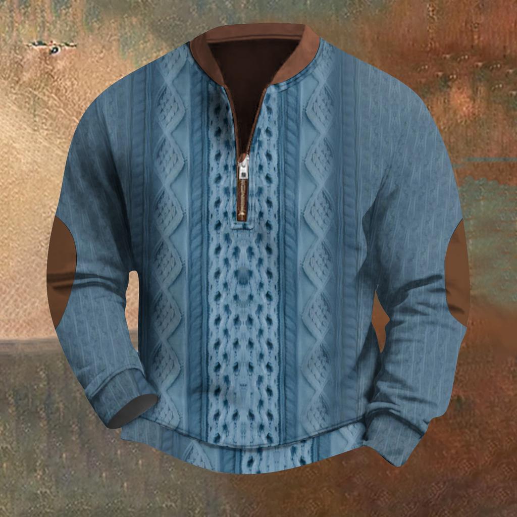 Lässiges Retro-Sweatshirt mit Farbverlauf für Herren