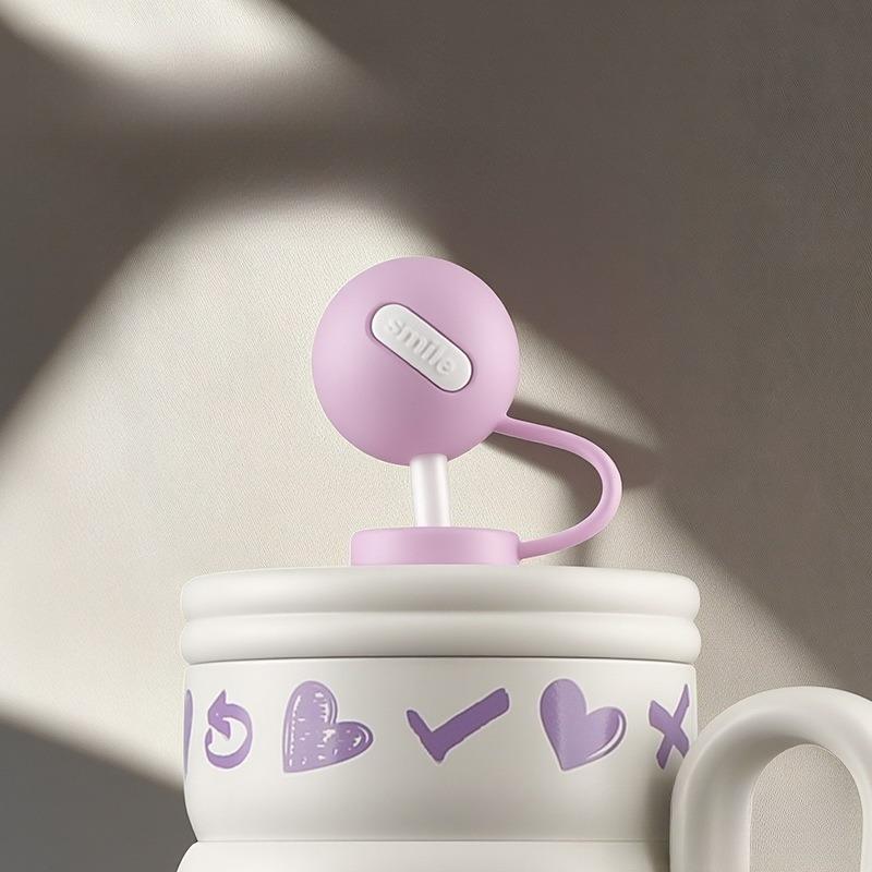 540ml Girl High Beauty Ball Ice King Cup with Handle Cute Insulated Stainless Steel Insulated Bottle
