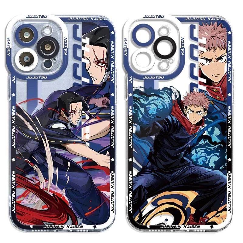 Anime Jujutsu Kaisen Phone Case For iPhone 16 15 14 13 12 11 Pro Max X XR XS MAX SE20 8 7 Plus Mini Satoru Gojo Itadori Yuji