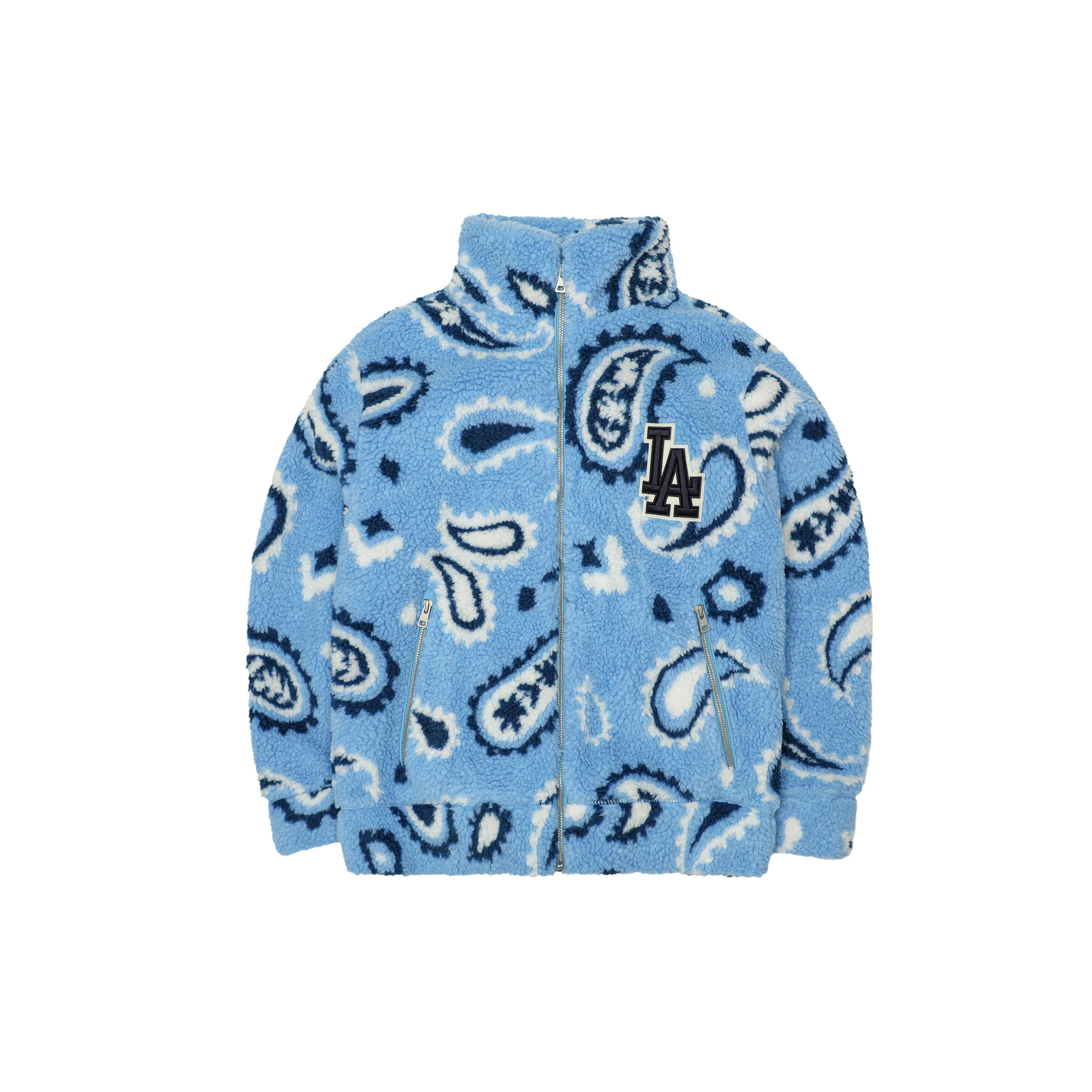 MLB Velvet feel Coat Unisex Light Blue 3AFDI0126-07BLL L