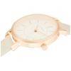 Fieldwork Analog Simple Watch, Pink Gold with Leather Strap, Ivory, JN001-1, Women's