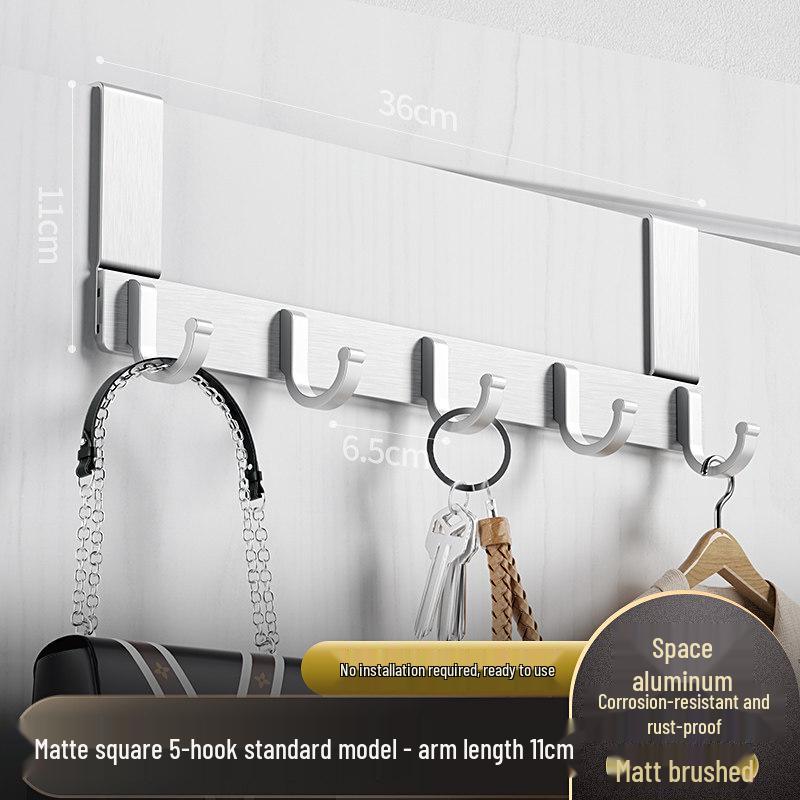 Ultra-Thin Over-Door Hook for Coats & Hats - No Punch, High Design