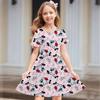 Children Clothes Girls Short Sleeve Dress Cartoon Minnie Mouse Printed