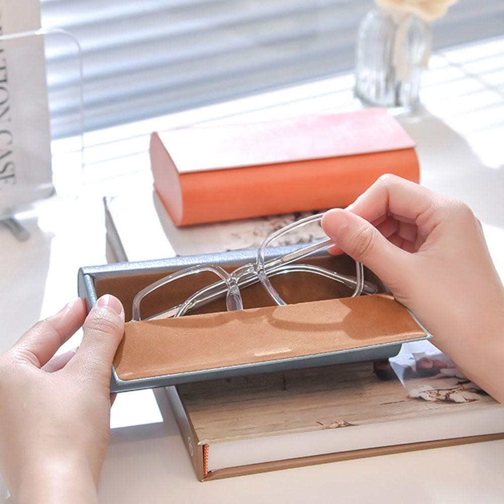 Scratch Resistant Double Layer Glasses Case PU Leather Sunglasses Storage Box Hard Glasses Case