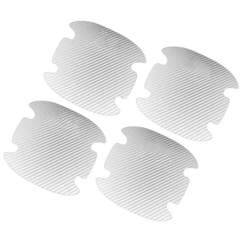 Adesivo para Maçaneta de Porta de Carro Fibra de Carbono Resistente a Arranhões À Prova d'Água Para Renault Clio Laguna 2 Megane 2 3 Duster Logan Captur