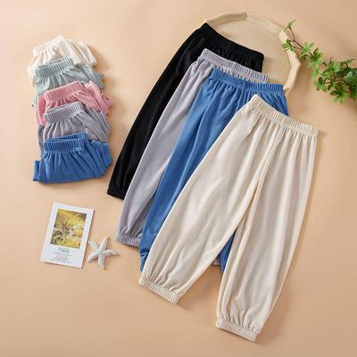 Baby Ice Silk Anti-Mosquito Thin Cotton Pants for Boys and Girls - Ideal for Spring, Summer, and Autumn