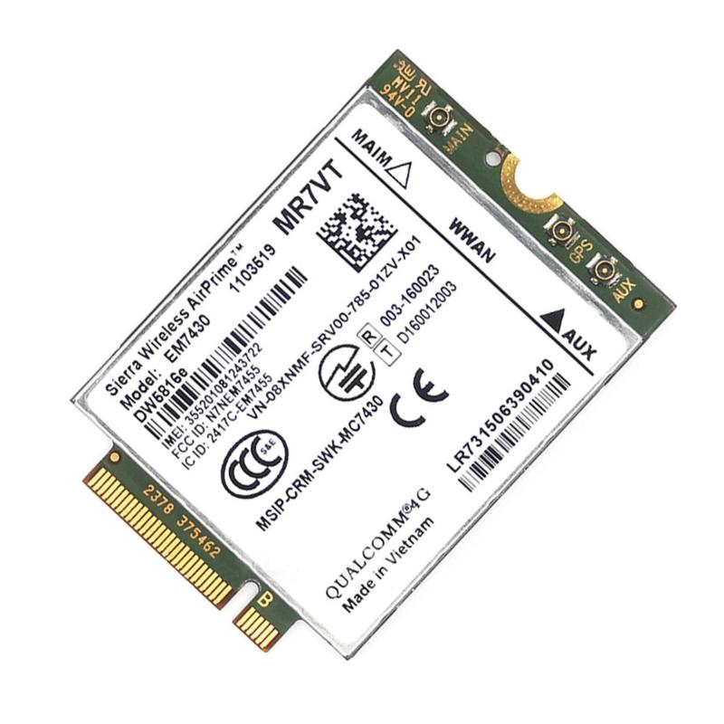 For AirPrime EM7430 DW5816e NGFF - 4G Module 300Mbps GOBI6000 4G LTE -6 for Latitude 7280 7285 7290 7389 7390 7480