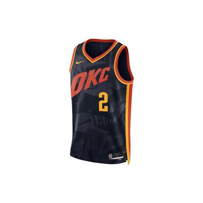 Pánské volné ležérní basketbalové tílko s potiskem písmen City Edition Fan dres Černé Červené DX8513-421