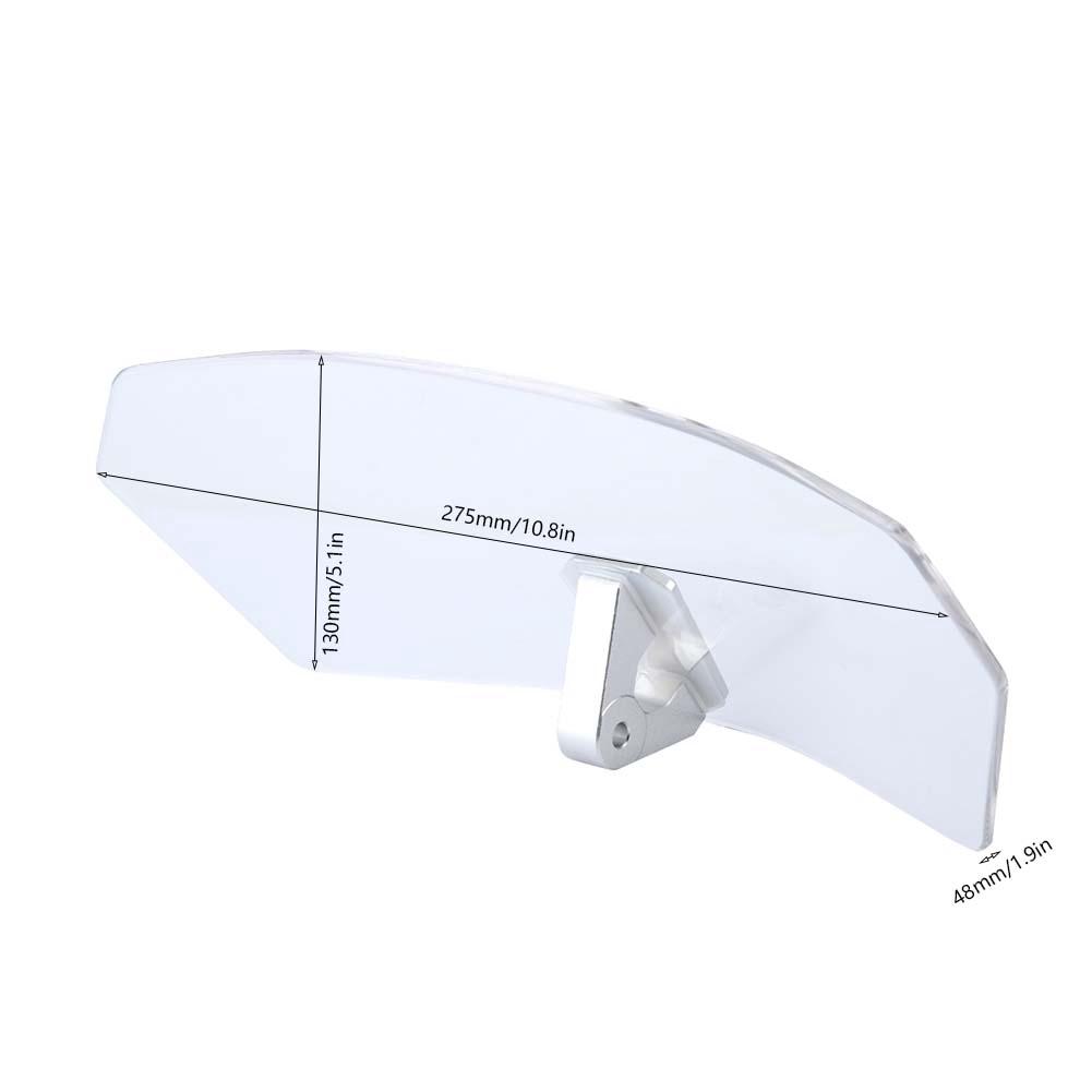 Universal Motorcycle Adjustable Windscreen Wind Deflector Windshield (Transparent)