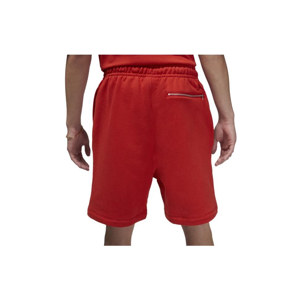 Jordan Solid Color Logo Print Drawstring Loose Straight Shorts Men Bottoms Red FJ0701-622