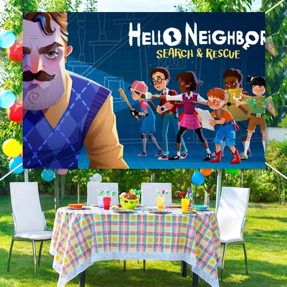 Spiel HELLO N-NEIGHBOR Fotografie Hintergründe Kindergeburtstag Foto Hintergrund Studio Porträts Fotowand Requisiten