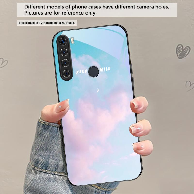 

Dark colored seawater For Redmi Note 14 Pro+ 13 Pro 8 9 9S 12S 10 Pro 11 12 13C 14C A3 12 13 K60 Ultra Black Glass Phone Case Redmi A3