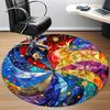 1pc Starry Night Celestial Office Round Area Rug, Indoor Mat Suitable For Office, Under Office Chairs Bedroom Living Room Home Decor, Room Deco