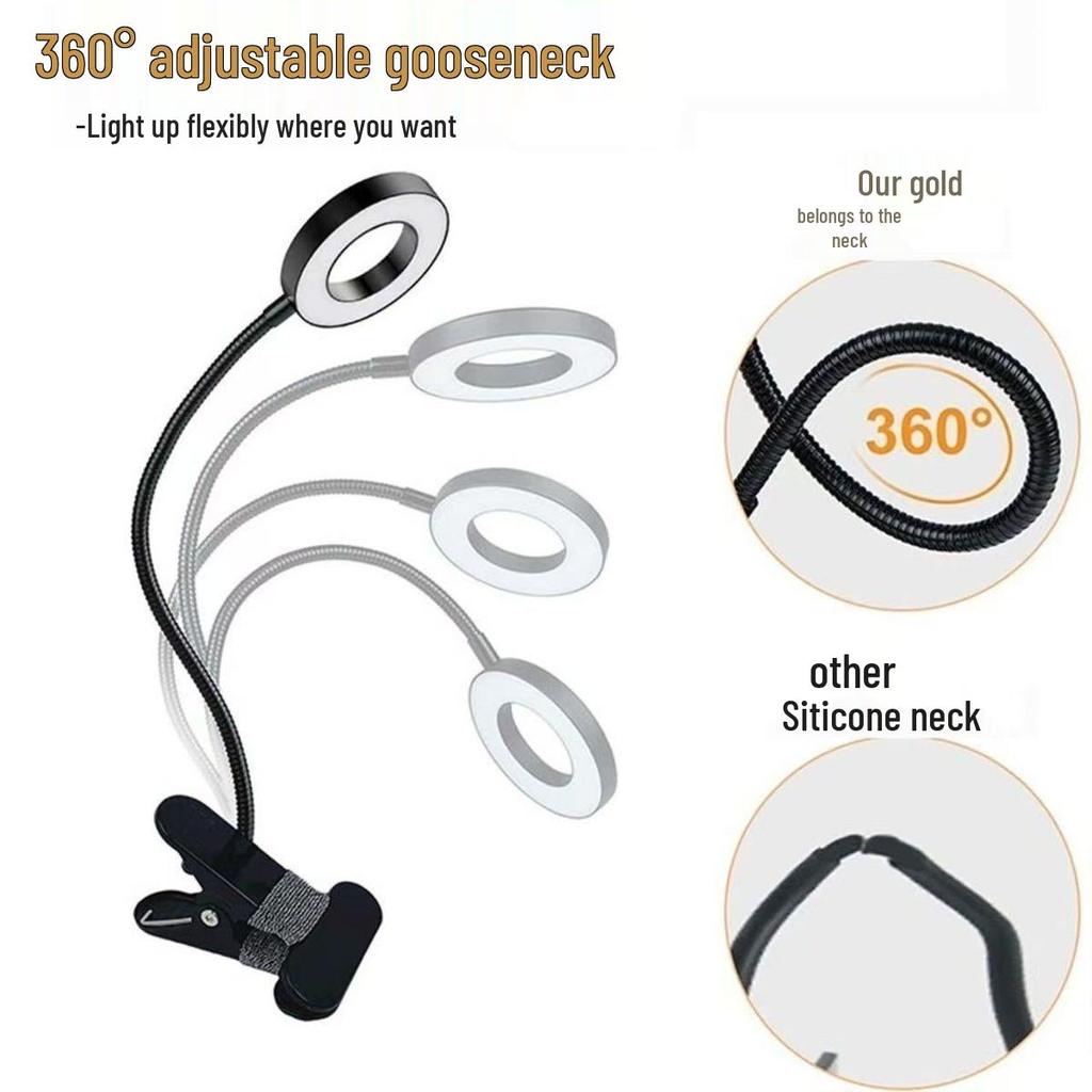 LED Eye-Protection Clip-On Desk and Bedside Lamp for Students