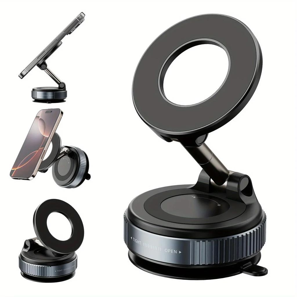 Universal Magnetic Phone Holder With Strong Suction Cup 1.5KG Adsorption 18-65 KPa 360° Rotation Car Dashboard Holder For Phone
