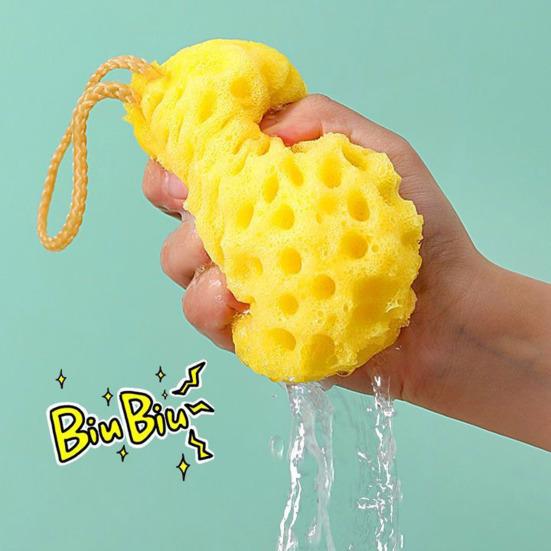 Badeball Flauschiger Atmungsaktiver Badeschwamm mit Kreisförmigem Akupressur-Massage-Design 360 Grad Porenberuhigendes Weiches Peeling-Handtuch