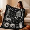 Halloween Pumpkin Blanket for Couch, Sofa and Bed, Fall Decorative Throw Blanket for Home