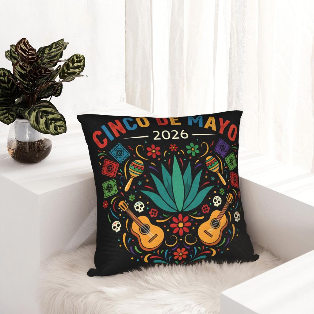Cinco De Mayo Pillowcase Accessories Printing Cushion Cover Decoration Pillow Case Cover Home Multi Size