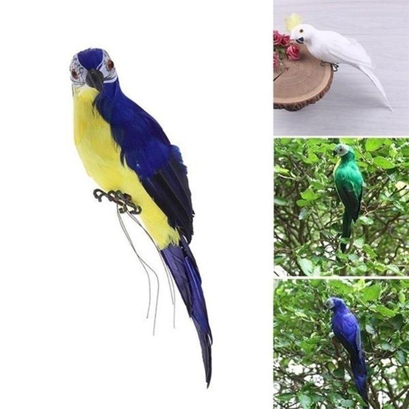 Simulation Parrot Garden Ornaments Creative Feather Lawn Figurine Ornament Animal Bird Outdoor Garden Party Prop Decoration Miniature