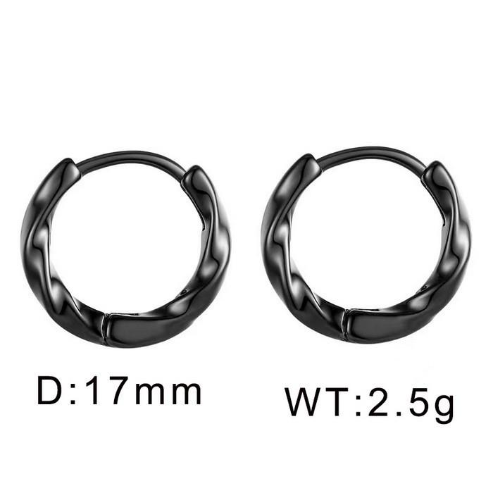 Korean Style Stainless Steel Möbius Earrings - Trendy Cone & Round Ear Cuffs for Men and Women