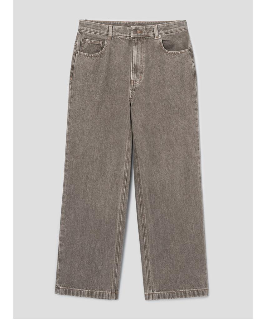 SHIFT.G Washed Wide Denim Pants Khaki