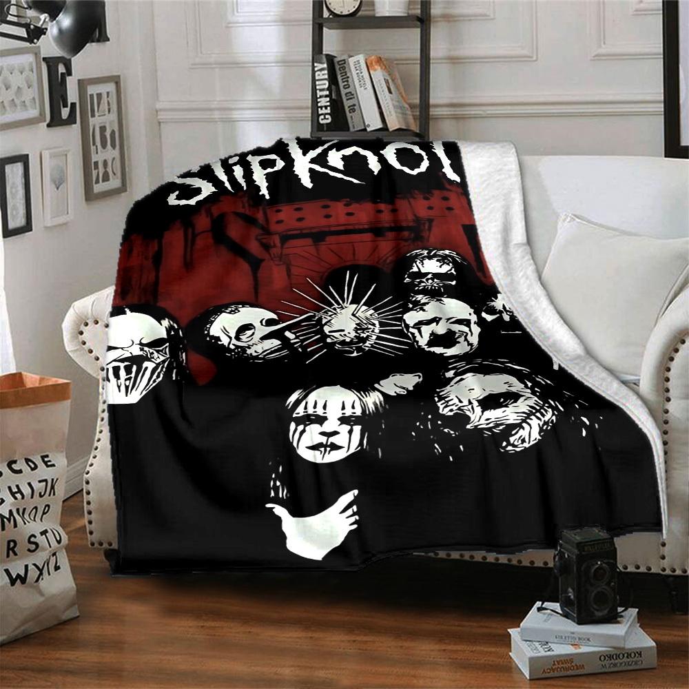 1ks Slipknot Měkká flanelová přikrývka pro všechna roční období pro domácnost, kancelář, venkovní použití Odolný komfort Měkká teplá přikrývka pro domácnost