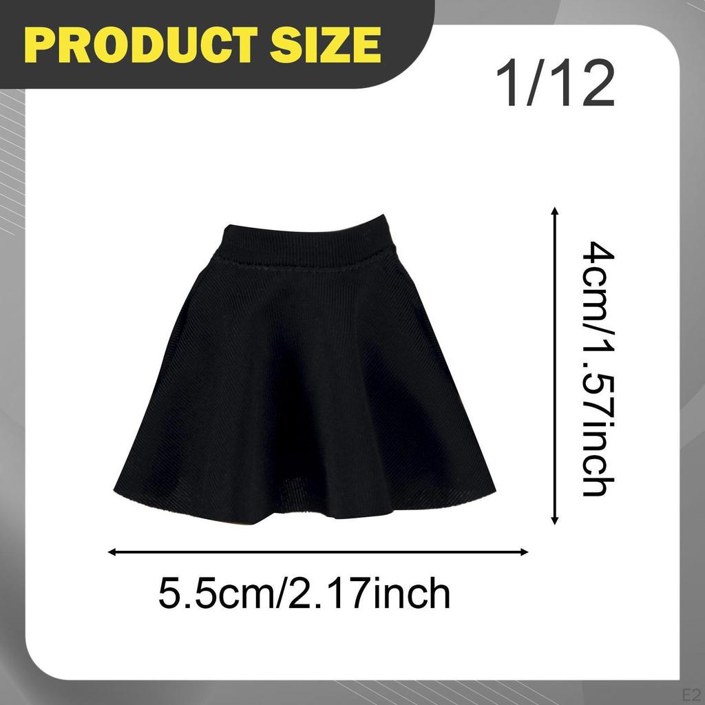1/12 Action Figure Clothes Doll Short Skirt Fits 6 inch Female Figures Body Miniature