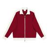 Autumn/Winter Stand Collar Color Block Jacket: Women's Casual Heavyweight 380g Loose Zipper Cardigan Hoodie, Unisex.