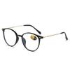 Round Anti Blue Light Reading Glasses Presbyopic Eyeglasses with Degree +1 0 To +4 0 for Computer Use