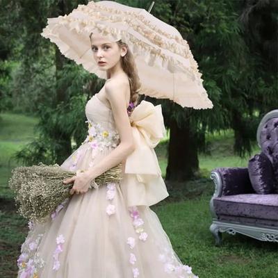 Japonská móda Lolita Deštník Slunečník Lolita Deštník Srdce Speciální Princeznovský Deštník Velký Krajkový Slunečný Deštník